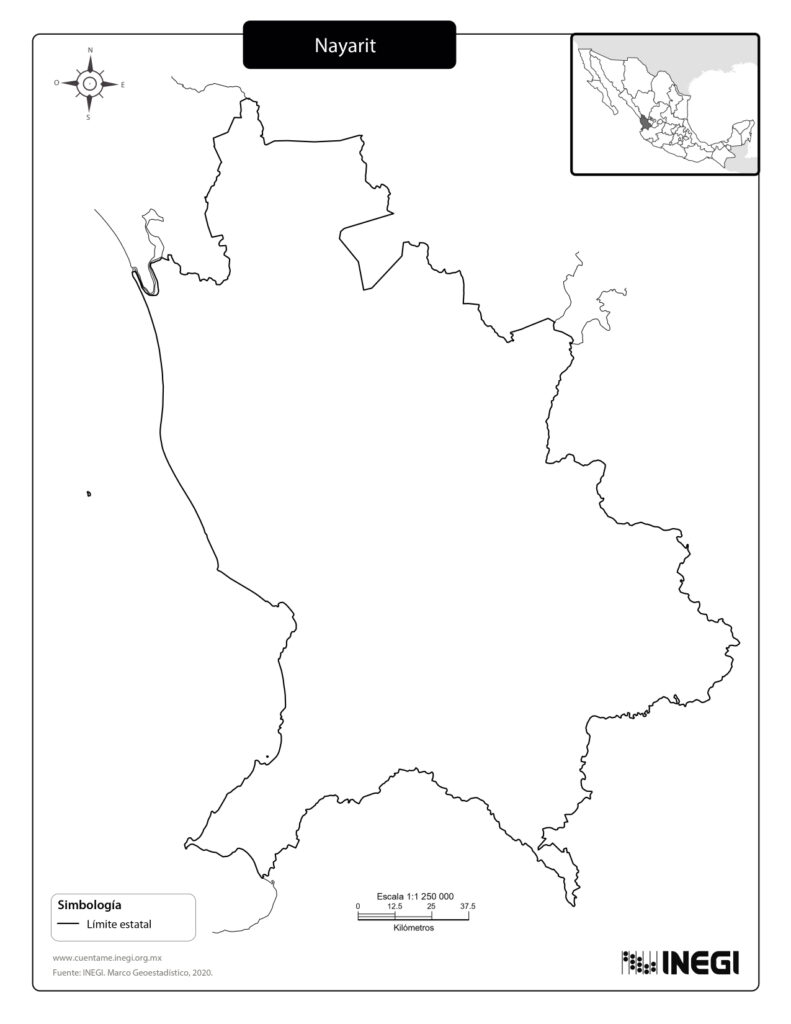 Mapa de Nayarit municipios
