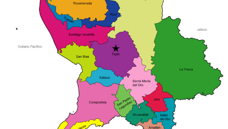 Mapa escolar de Nayarit